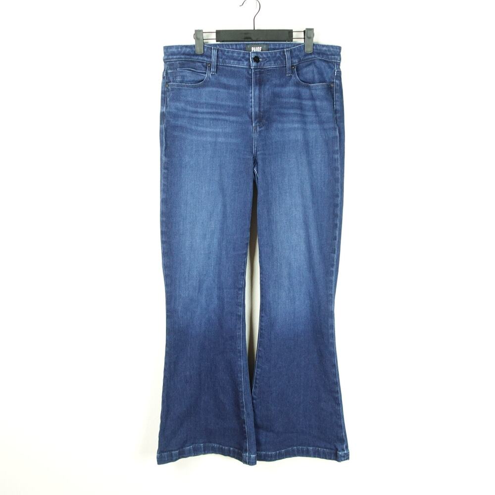 Paige Flare Jeans SZ 32 Genevieve High Rise 70s Retro Vintage Inspired Indie